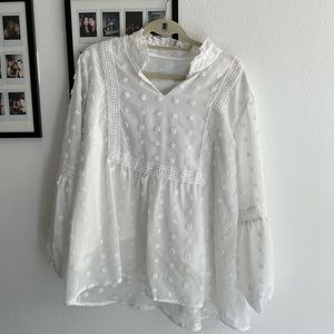 White Boho Top